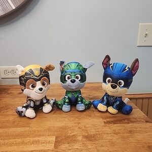 Paw Patrol Superhero Dogs Chase, Rocky, Rubble Plush Toy Set